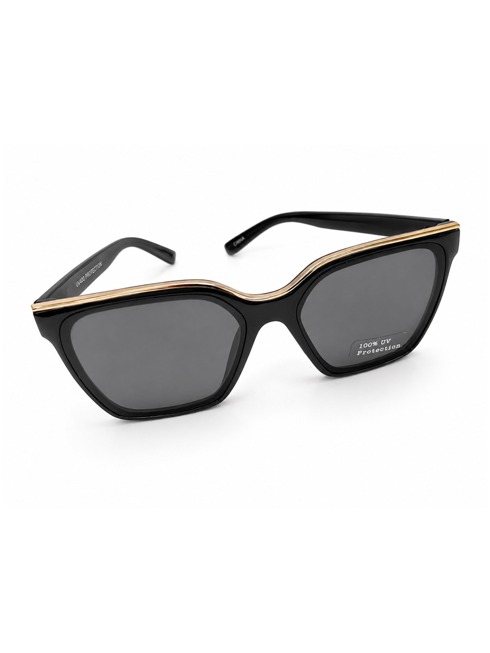 a new day Black and Gold Oversized Sunglasses